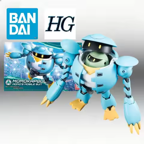 BANDAI SPIRITS HGBD 1/144 Momokapool Gundam Build Divers Cute Blue Penguin Mecha Open Egg Shell Buil