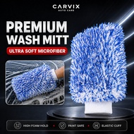CARVIX | Premium Car Wash Mitt Ultra Soft Microfiber Car Wash Glove Anti-Scratch Car Wash Accessorie