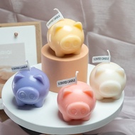3D Animal Cute Pig Shape Scented Candle Soy Wax Aromatherapy Small Scent Relaxing Birthday Wedding Party Gift Home Decoration