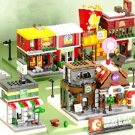 Mainan Sembo Block City Mini Toys Fashion Street View Building Blocks House Shop Puzzles For Kids Toys