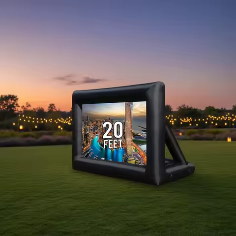Portable 8/10/14 Ft Inflatable Projector Screen with Low-Noise Blower Blow Up Inflatable Movie Scree