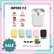Headset Bluetooth Inpods 12 i12 TWS Macaron Earphone Bluetooth Simple Warna for Android dan iOS / In