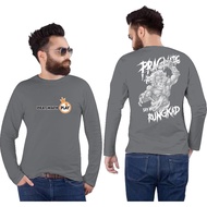 Distro T-shirt Cool Men's Distro Clothes RUNGKAT back DTF Long-sleeved Men's Distro T-shirt/ Cool Me