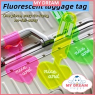 Baggage Tag Colorful Fluorescent Airplane Suitcase Tag PVC Travel Anti-lost Luggage Tag