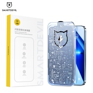 SmartDevil Tempered Glass Film for iPhone 14 Pro Max iPhone 15 Pro Max 14 Plus 15 Plus iPhone 13 Pro Max 12 Pro Max  iPhone 11 Pro max Dust-Proof Full Cover Screen Protector Clear Anti-fingerprint