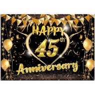 7x5ft Happy 45th Anniversary Photography Backdrop Happy Anniversary 45 years Wedding Anniversary Bac