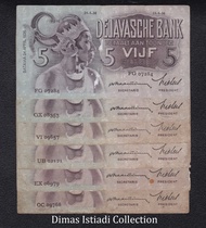 Uang Kuno Seri Wayang Pecahan 5 Gulden 1934~1937