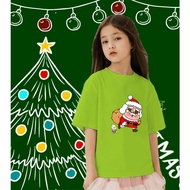 crybaby&Santa Claus Happy Merry Christmas Kids TShirt Cotton  Boys Girls sesuai untuk semua#GM01 Mul