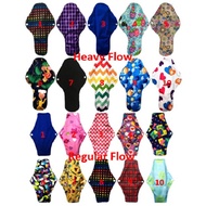12pcs(8 regular flow 4 heavy flow ) cloth menstrual pads