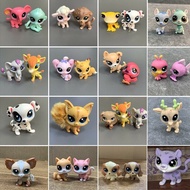 【CW】LPS Short Hair Cat Kitten Dog Dachshund Collie Spaniel Puppy Spaniel Flamingo Fox Animal Classic Little Pet Toy Doll Figure Gift