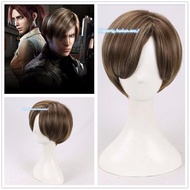 Leon Scott Kennedy Wig Cosplay Short Synthetic Hair + Wig Cap