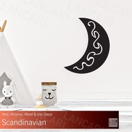 Cutting Scandinavian Moon Moon Yoga wall Sticker Glass wall Sticker