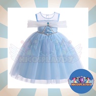 hiCosplaydy Kids Princess Elsa Anna Elegant Princess Dress Cosplay Costume
