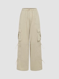 Cider Cargo Drawstring Straight Leg Pants