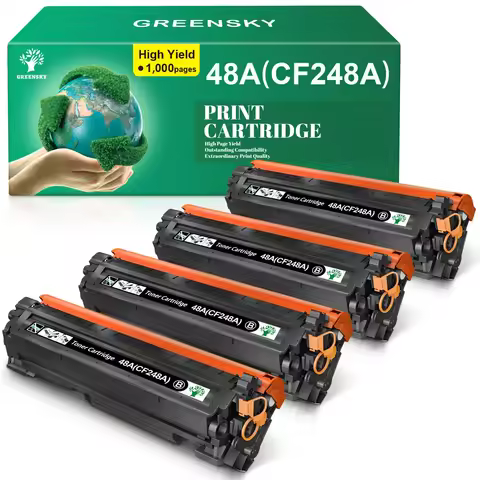 4PK CF248A 48A Toner Cartridge for HP LaserJet Pro M15W M16 M28w M28a M29w M31w