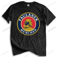 Cotton Tshirt Men Crew Neck Tops Paulaner Munchen German Beer Drink Alcohol T Shirt Unisex Teeshirt 