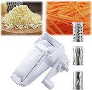 3 in 1 Cheese Grater,Olive Garden Cheese Grater Hand Crank,Hand Held Cheese Grater with Handle,Hand 