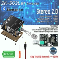 Power Amplifier Bluetooth 5 0 Mini ZK 502L 50Wx2 Stereo Wireless Audio Digital Board DC 12V 24V Clas