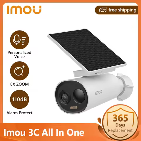 IMOU Cell All In One Panel Set 2K WiFi Camera 5000mAh Battery Wireless IP66 Smart Color Night Vision