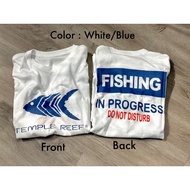 Authentic Temple Reef Uniqlo Dry Tee “fishing in Progress,do Not Disturb” Lsb8