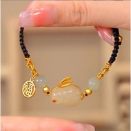 Safe Buckle Bracelet Red String Ring Lucky Red String Bracelet Zodiac Bracelet Five-Color Thread Bra