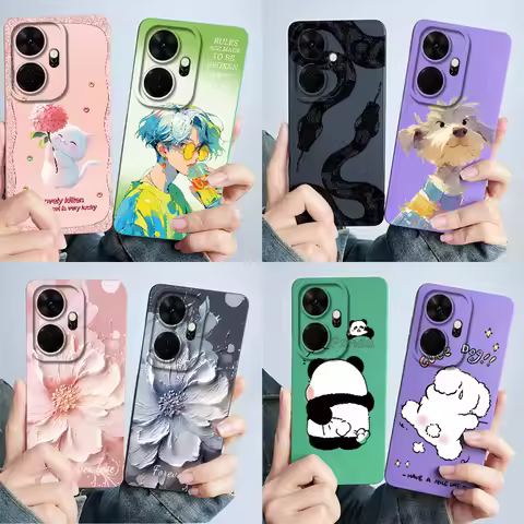 For Itel P55 Plus 4G Phone Case P55+ P663LN P663L Cover Silicone Sweet Painted Shell Cartoon Funda L