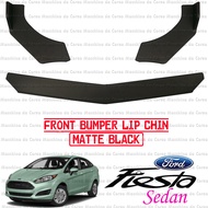 Ford Fiesta SEDAN Front Bumper Lip Chin Matte Black