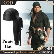 Pirate Hat For Men Cap Bandana Durag Silk For Men Women Extra Long Tail Waves Soft