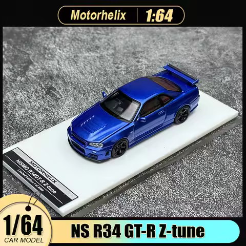 MOTORHELIX MH 1/64 NS R34 GT-R Z-tune SKYLINE Alloy car model sports car static decoration collectio