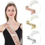 Lady's birthday headband with a golden birthday crown and crown gift. Sweet 16, 21st, Dirty 30, 40, 