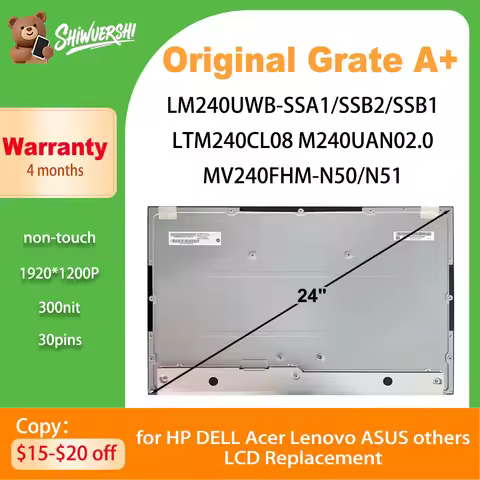 24" Original New Lcd Screen Display LM240UWB SSA1 SSB2 SSB1 LTM240CL08 M240UAN02.0 MV240FHM N50 N51 