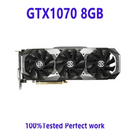 มือสอง GTX 1070 8GB 1070 TI 8GB การ์ดการ์ดจอ GPU สำหรับเล่นเกม NVIDIA Geforce Gtx1070ti การ์ดจอเกมคอมพิวเตอร์ส่วนบุคคลเดสก์ท็อป VGA