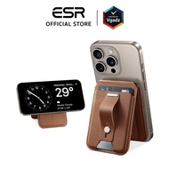 ESR ที่ใส่บัตรติดหลังมือถือแบบตั้งได้ รุ่น HaloLock Vegan Leather Wallet Stand with Finger Loop by V