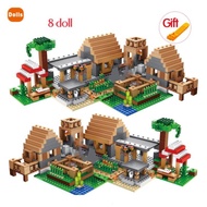 Diskon My World The Farm Cottage Village Building Blocks With Figu