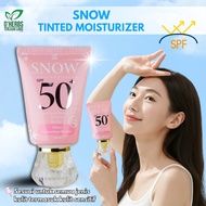 DHERBS Snow Tinted Sunscreen SPF50+ | 3 in 1 For Brightens, Moisturizes & Protects Skin