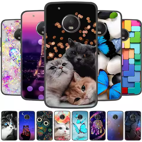 For Motorola Moto G5 Plus Case Cute Cartoon Soft Silicone TPU Phone Cases Back Cover for Moto G5 / G