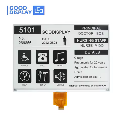 GooDisplay 10.2 Inch Large Size Digital Label E-Ink Display B/W SPI interface GDEM102T91 Big E-paper