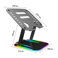 TAIDU WE200 RGB โลหะผสมแล็ปท็อปผู้ถือขาตั้งฐานยกพับคอมพิวเตอร์โน้ตบุ๊คพร้อม HUB 3xUSB2.0 พอร์ตสําหรั
