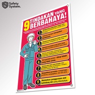 K3 Job Safety Banner 9 Actions DangerousYANG Based on Industrial Relationships Captain Indonesia 84 