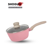 Shogun Mini Ceragan Ceramic 16 x 7.5cm Non-stick Saucepan, 1.2L - Pink (IH)