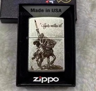 🍀全新正品🍀Zippo煤油打火機 十字軍遠征 純銅