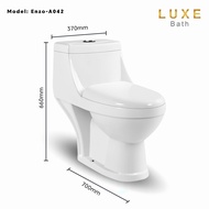 Bright Cabin Limit to 1 Unit Per Order LUXE Bath One Piece WC Toilet Bowl S-Trap Wash Down Water Clo