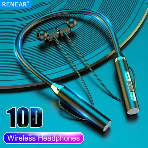 10D Bluetooth Wireless Earphones For Android Ios Xiaomi Redmi Samsung iPhone Universal Magnetic Neck