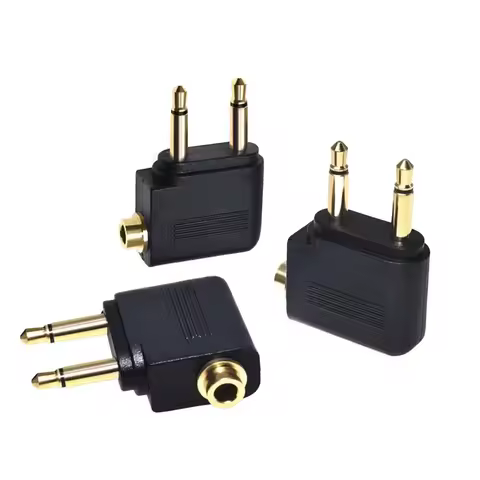 Airplane Audio Splitter 3.5MM Dual Mono To Stereo Adapter for Airline Headphone Jacks