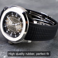 21mm Curved End Rubber Silicone Watch Bands Adapted for Patek PP Philippe Aquanaut 5167A 5164A 5168A