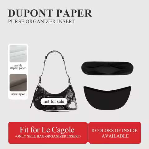 Dupont Paper Purse Organizer Insert Fit for Balenciaga Le Cagole, Inside Storage Bag Organizer Inser