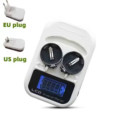 Intelligent LCD Screen 3.6V Button Battery Charger Recharging for LIR2016/2025/2032/ML2016/2025/ML20