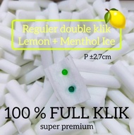 50g Busa filter klik lemon + menthol ice isi 2 ukuran reguler