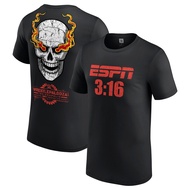 2025 Wwe Men's Black Wwe ESPN 3:16 T-Shirt