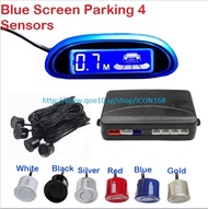 ICON C19 Blue Screen Sensor Car Parking 4 Sensors Led Reverse Backup Radar Monitor Detector System